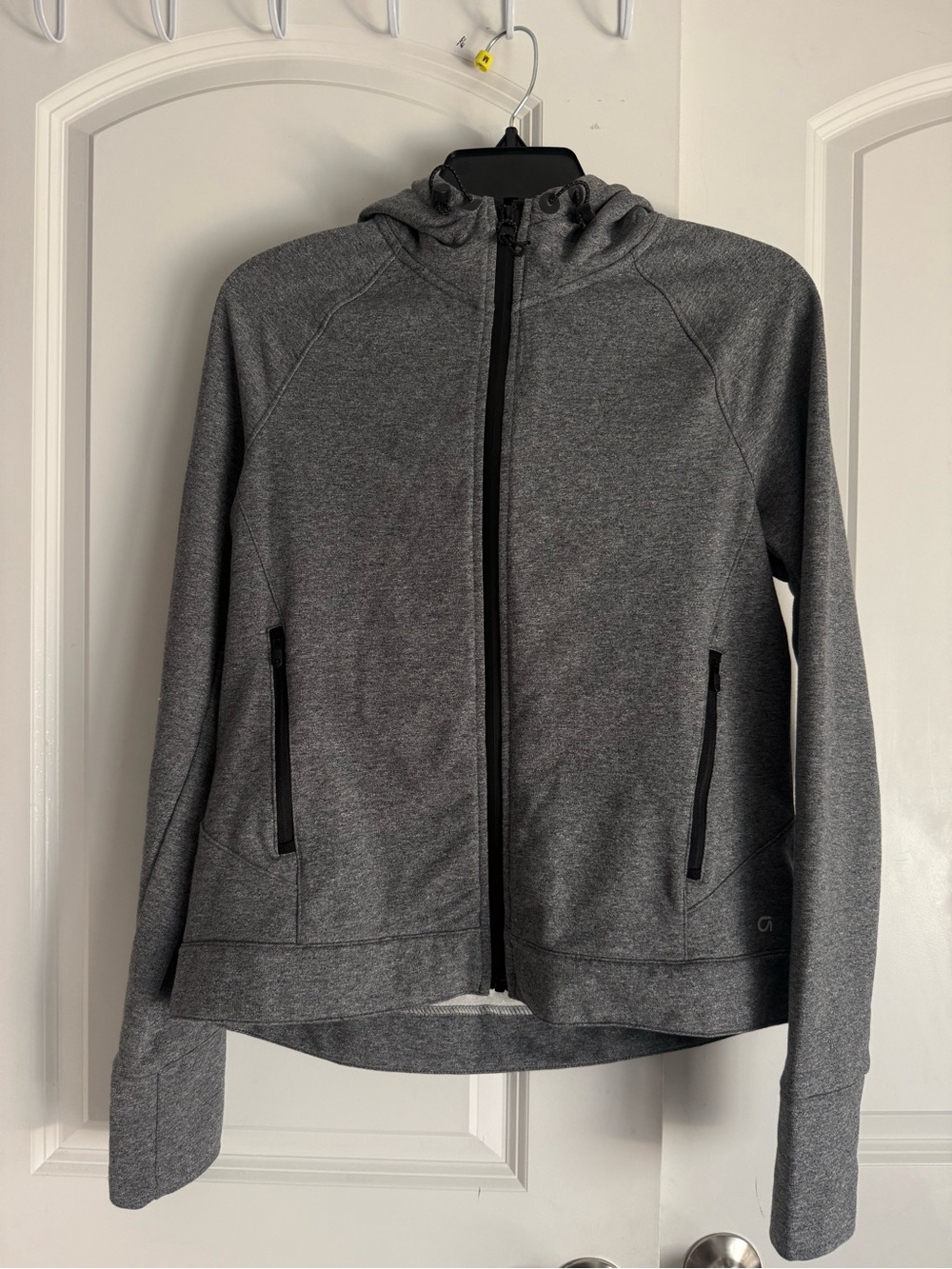 GAP Women's Dark Gray Hooded Full-Zip Utility Jacket